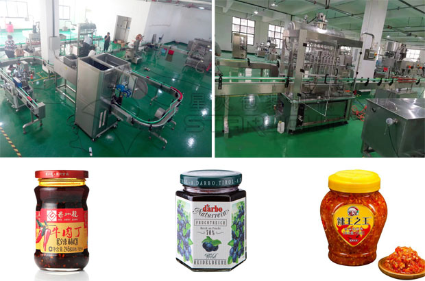 星火全自動(dòng)醬料灌裝機(jī)設(shè)備樣品展示
